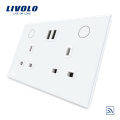 Livolo Smart Home Remote 13A Socket USB doble Reino Unido VL-W2C2UKRU-11